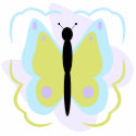 Pretty Cyan And Yellow Butterfly Ornament