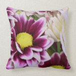 Pretty Dahlia Bouquet Throw Pillows