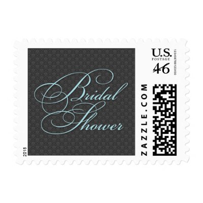 Pretty Damask Bridal Shower Small Postage