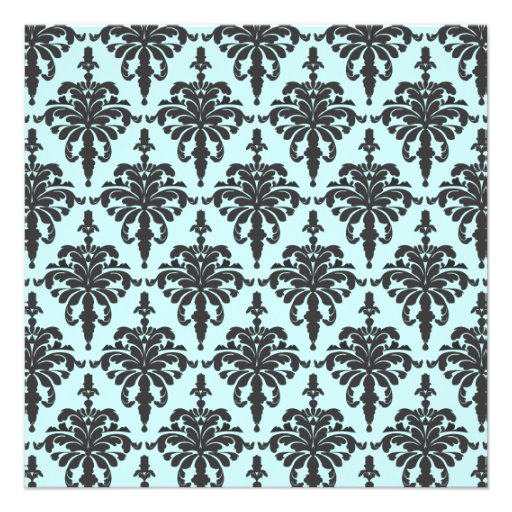 Pretty Damask Monogram Bridal Shower Invitation