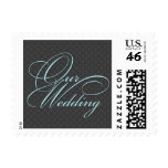 Pretty Damask Our Wedding Small Postage postage