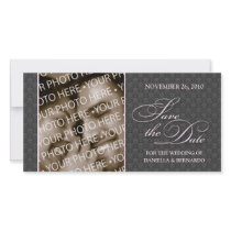 Pretty Damask Save The Date Photo Card photo cards