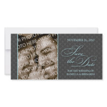 Pretty Damask Save The Date Photo Card photo cards