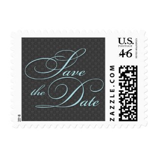 Pretty Damask Save The Date Small Postage stamp