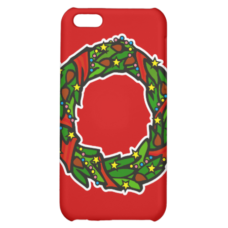 Pretty decorated wreath case for iPhone 5C