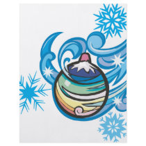 Pretty decoration and snow flyer