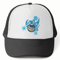 Pretty decoration and snow hats