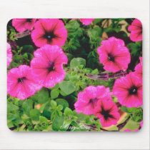 Pretty deep pink petunias mousepads by MerryRose Pretty deep pink petunias mousepads