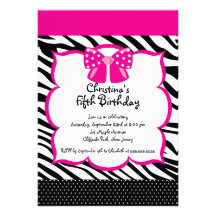 Pretty Diva Birthday Girl Party Invitations