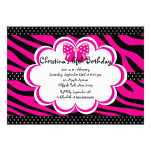 Pretty Diva Birthday Girl Party Invitations