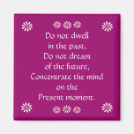 Pretty "Do not dwell in the past" magnet