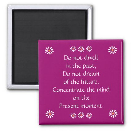 Pretty "Do not dwell in the past" magnet