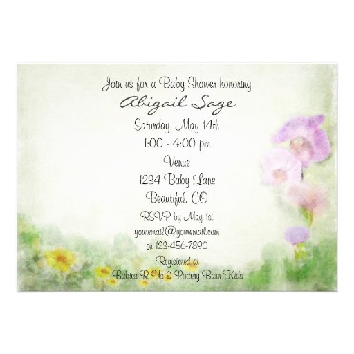 Pretty Doe and Fawn Deer Baby Shower Invitation