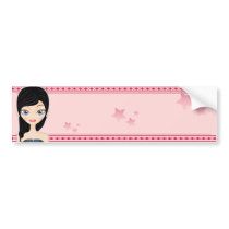 Pretty doll bumper stickers by Melisende Pretty doll bumper stickers