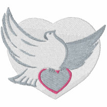 Pretty Dove and Heart embroidered shirts by silly_strings Pretty Dove and Heart embroidered shirts