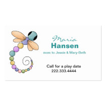 Pretty Dragonfly Mommy Card business cards