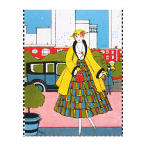 Pretty Dress Fashion Art Stretched Canvas Print