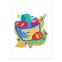 Pretty Easter Basket design postcards