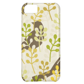 Pretty Elegant Birds in Leaf Treetops Pattern Case For iPhone 5C