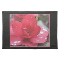 Pretty, elegant  pink camellia flower place mats