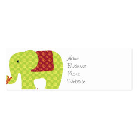 Pretty Elephants in Love Holding Trunks Flowers Business Cards