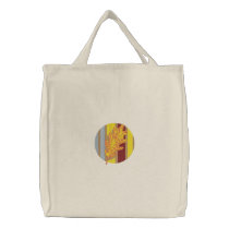 Pretty Fall Leaf Design Tote embroidered bags