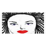 Pretty Female Faces Photo Greeting Card