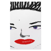 Pretty Female Faces stationery by TextDees Pretty Female Faces stationery