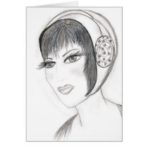 Pretty Flapper Greeting Cards