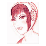 Pretty Flapper in Red Post Card