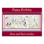 Pretty floral card Happy birthday