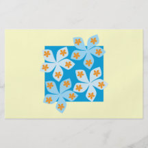 Pretty floral design, blue and cream. flyer