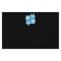 Pretty floral design, blue, red and black. flyers