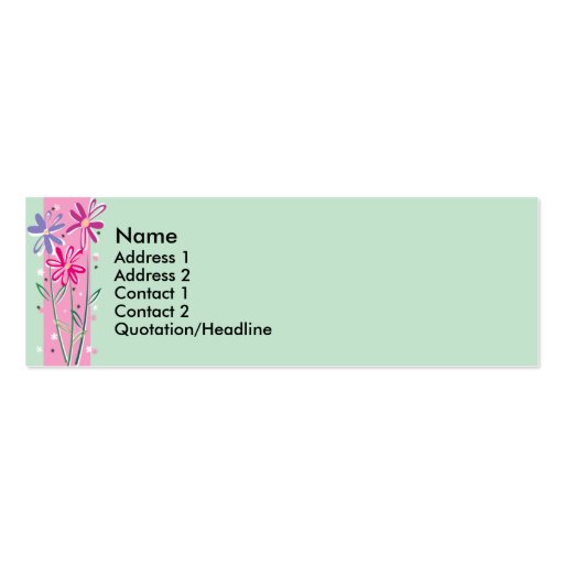Pretty Floral Edge Profile Cards Business Cards