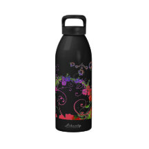 Pretty Floral Frills Water Bottle