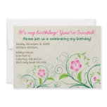 Pretty floral invitation
