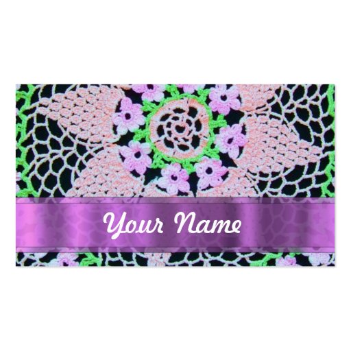pretty floral lace business card template (front side)