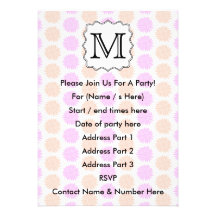 Pretty Floral Pattern with Custom Monogram Letter. Cards