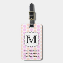 Pretty Floral Pattern with Custom Monogram Letter. Tag For Luggage