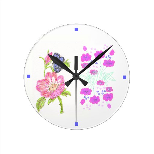 Pretty flower clock
