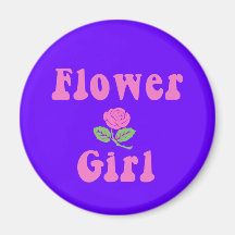 Pretty Flower Girl Products Refrigerator Magnets
