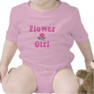 infant_creeper - For the flower girl! A pretty design with pink flowers and the words FLOWER GIRL.  Great to wear at the rehearsal, rehearsal dinner, wedding party, anytime! Also makes a great memento for a little girl to remember a special day by!