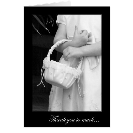 Pretty Flower Girl Thank You Card | Zazzle