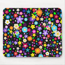 Pretty Flower Star Mousepad