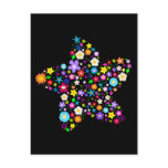 Pretty Flower Star Postcard