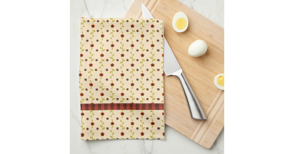 Pretty Flowers Kitchen Towel Zazzle