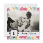 Pretty Flowers Photo Birthday Party Invitation