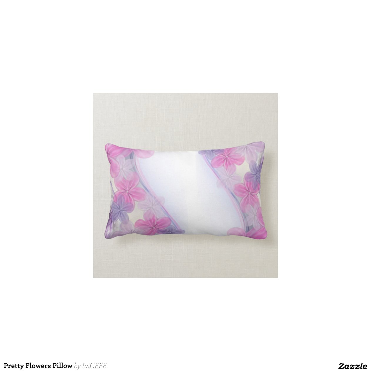 Pretty Flowers Pillow Zazzle