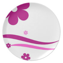 Pretty flowers plates