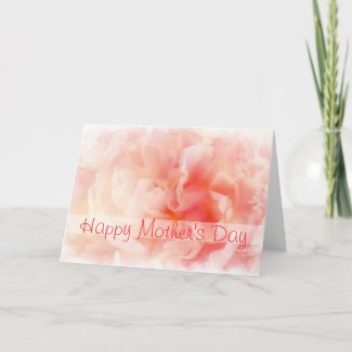 Pretty Fluffy Pink Peony Mother's Day Card zazzle_card